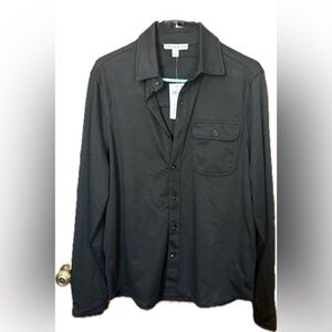 And Now This, button up, black shirt,S